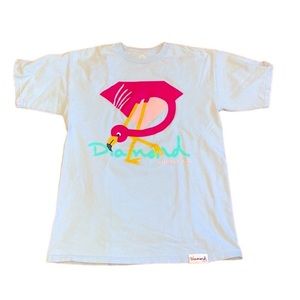 Diamond Supply Company s/s light blue tee with flamingo. Size M. GUC